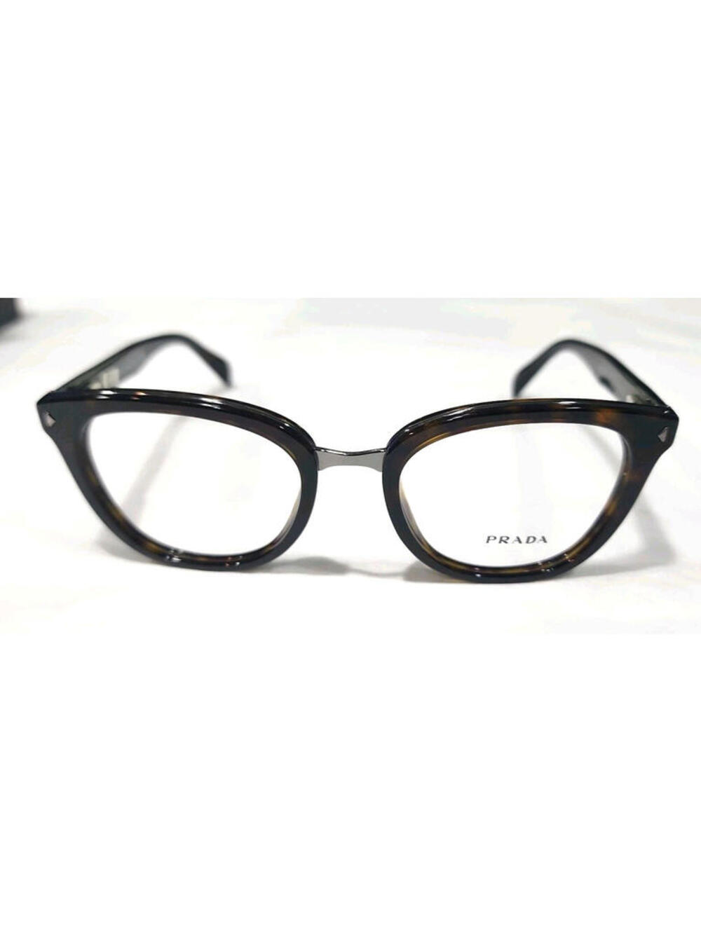 PRADA VPR06P 2AU-101 Tortoise Oval Eyeglasses 50-18 140 Case Box Cloth - Picture 3 of 9